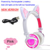 Cute LED Cat Ear Headphone